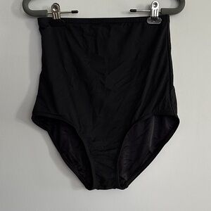 Lands' End Black High-Rise Swim Bottoms size 10